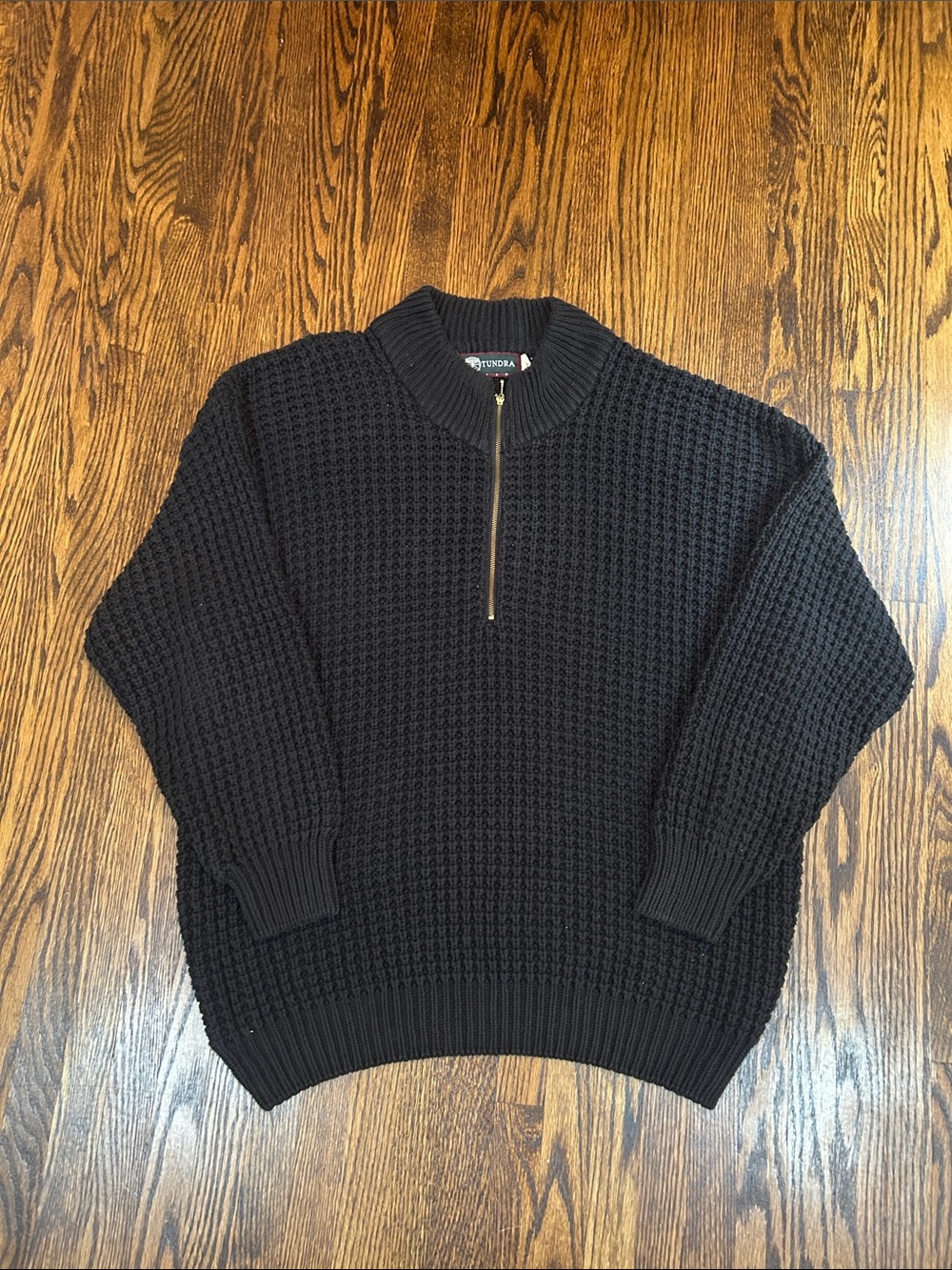 Vintage 90s Tundra Chunky Knit Heavyweight Quarter Zip Sweater